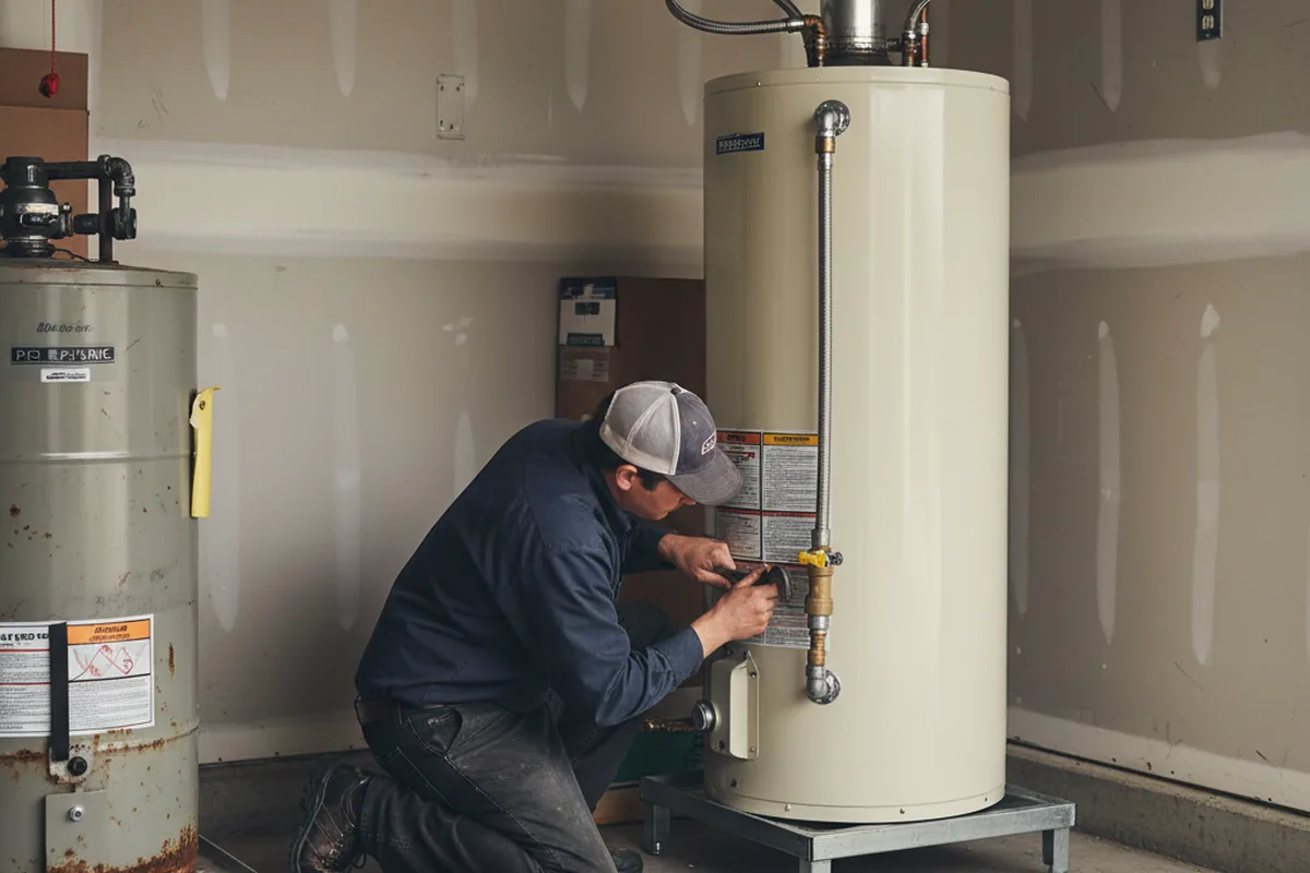 Water heater and shutoff valve replacement in Monrovia